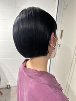 シェル 吉祥寺(shell)&nbsp;大人可愛い_ブルーブラック_タイトミニボブ♪11000円