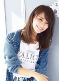 ショコラアッシュヘルシースタイルふんわりカール縮毛矯正