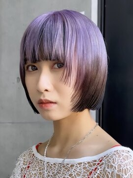 ソル オモテサンドウ 表参道 青山(SOL . OMOTESANDO) ダブルカラーブルーアッシュカラーケアブリーチショートボブ