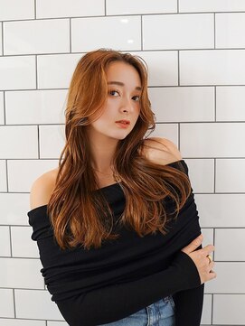 ラフィス ヘアー ロビン 名古屋店(La fith hair robin) 【La fith】キャラメルベージュ×ゆるふわロング