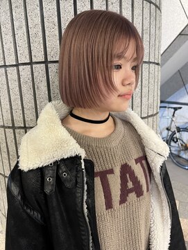 ダブ アオヤマ(DaB AOYAMA) 【縮毛矯正履歴】ブリーチ一回でできるミルクティーベージュ