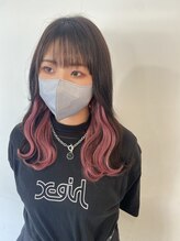 ヴァンクラウドコウベ(VENT CLOUD KOBE) 外国人風プルエクステ可愛いインナーカラーピンク