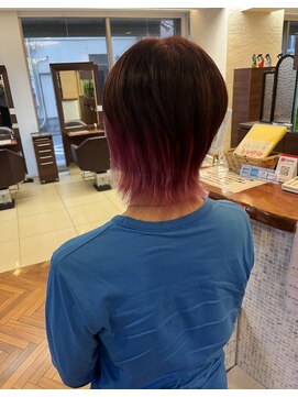 ピュア ポイント 和光店(PURE POINT) ピンク系カラー/ブリーチ/ショートウルフ