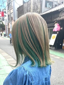 ロア 福岡天神本店(LORE) ダブルカラーベージュカラーケアブリーチカラーハイトーンカラー