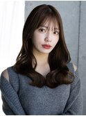 20代30代大人かわいいナチュラル暗髪ゆるめパーマヘア