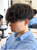 マッシュスパイラルパーマツイストスパイラル波巻きメンズ