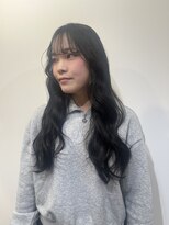 クク(coucou)&nbsp;暗髪ウェーブ巻き×ロングスタイル