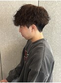 メンズ刈り上げマッシュ波巻きスパイラルパーマ質感重視クリーム