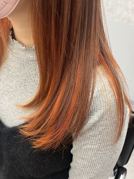 トッカ 茨木(tocca) オレンジインナーカラー