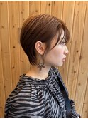 【oasisオグラ】ハンサムウルフショート/オレンジベージュ