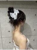 高めお団子/北新地ヘアセット
