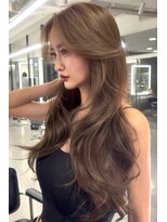 ランズ(LANDS)&nbsp;カーテンバング　レイヤーカット 【韓国ヘア 大阪 梅田】