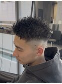 MEN’S HAIR/刈り上げフェードスパイキーショート