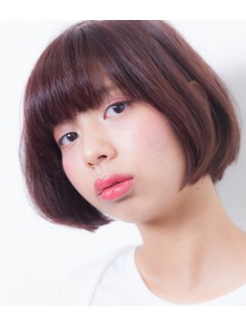 ヘアメイク エイト キリシマ(hair make No.8 kirishima) マニッシュボブ ベリーピンクハイライト