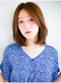 センターパートのふんわりミディアム☆