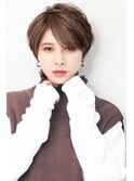 簡単スタイリング#大人かわいいマニッシュショート#斜めバング
