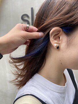 サラ HAIR&MAKE SALA 相模大塚店 イヤリングカラー（ディープブルー）