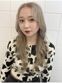 ダブルカラーミルクティーベージュカラーケアブリーチカラー韓国