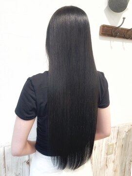 ネオリーブアオバ 高田馬場店(Neolive aoba) アディクシーカラーサファイアで仕上げた黒髪風ロング