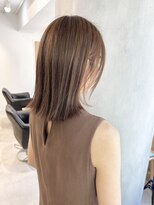 ヒビト 恵比寿 渋谷(HIBITO.)&nbsp;☆髪質改善カラー グレージュ大人ボブ　切りっぱなしボブ恵比寿