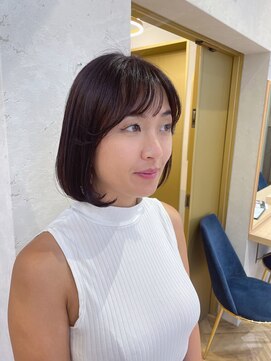 ロンドプランタン 恵比寿(Lond Printemps) パープルベージュ×ベルボブ　結べるナチュラルボブ