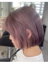 ジエクトカナウ 大阪梅田店(The Ect canow) ぱつっとボブ/ラベンダーカラー/ブリーチ２回/ミニボブ