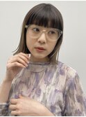 切りっぱなしボブ×デザインカラー×ルーツカラー×ボブ