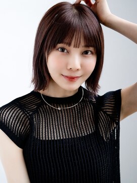 エインアンリー 表参道(AIN.ANLY.) ◯ぱっつん前髪顎ラインボブパーマフェイスレイヤーカットデジパ