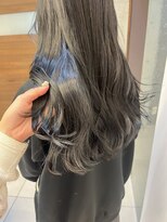 アチーブ ヘア デザイン(achieve hair design)&nbsp;艶感パープルカラーロング透明感アッシュカラー10代20代30代