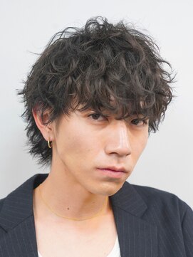 レタッチ バイ フィフス 天神大名(RETOUCH by fifth) シャドウパーマスパイラルパーマツーブロックメンズパーマ束感