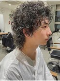 メンズ　グランジパーマ　ウルフパーマ
