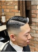 フェード×サイドパート　メンズ/バーバー/理容室