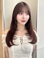 パルス ヨコハマ(PULSE yokohama)&nbsp;ブリーチなしロングレイヤーカット小顔ハッシュカットブラウン