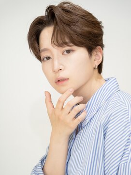 メンズ/センターパート/ニュアンスパーマ