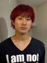 カシェル トウキョウ(Cashel Tokyo)&nbsp;メンズ　メンズカット　ブリーチ　レッドカラー