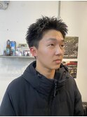 メンズカットフェードスキンフェードスパイキーショート