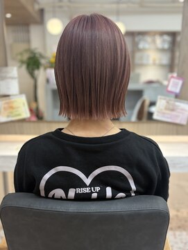 アンリー 四条烏丸店(Anree) 春っぽヘア◎ピンクベージュ×ぱつボブ