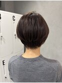 30代/40代/前髪あり/大人マッシュショート/丸みショート/小顔