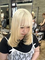 ヲタク 渋谷 代官山 恵比寿(wotaku.) ホワイトブロンド抜きっぱなしブリーチハイトーンレイヤーカット