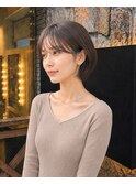 ◆小顔ショート【グレージュ/デザインカラー】ハッシュカット