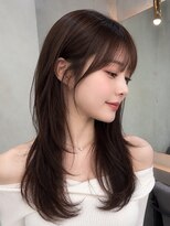 シー バイ ロンド 新宿(Sea by Lond)&nbsp;ワンホンレイヤ ー×ダークブルー[デジタルパーマ/ボブ/韓国]