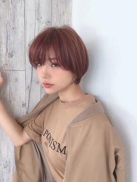 クシュ 所沢東口店(kusyu...) カーキグレージュマッシュショートボブフェザーバング(所沢)