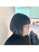20代30代40代前下がりストレート大人ボブリップライン