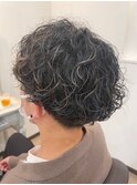 波巻パーマ×ハイライト