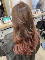 カラット 堺東(CARAT)&nbsp;ピンクグラデーション/コテ巻き/ベージュピンク/ベビーピンク