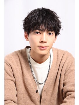 ネイビー(NAVY) 女子ウケ 無造作ウェーブパーママッシュ