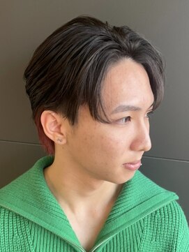 ニアウ 伊勢崎連取店(Niau) センターパートニュアンスパーマ刈り上げツーブロックメンズヘア