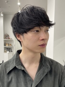 インセプション 銀座(INCEPTION) センターパート/カルマパーマ/アッシュブラック