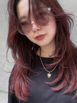 キーゴ 博多(KY-GO.) レイヤーロングヘア/red