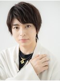 斜めバングで目力UP!アースカラーナチュラルショートb新所沢